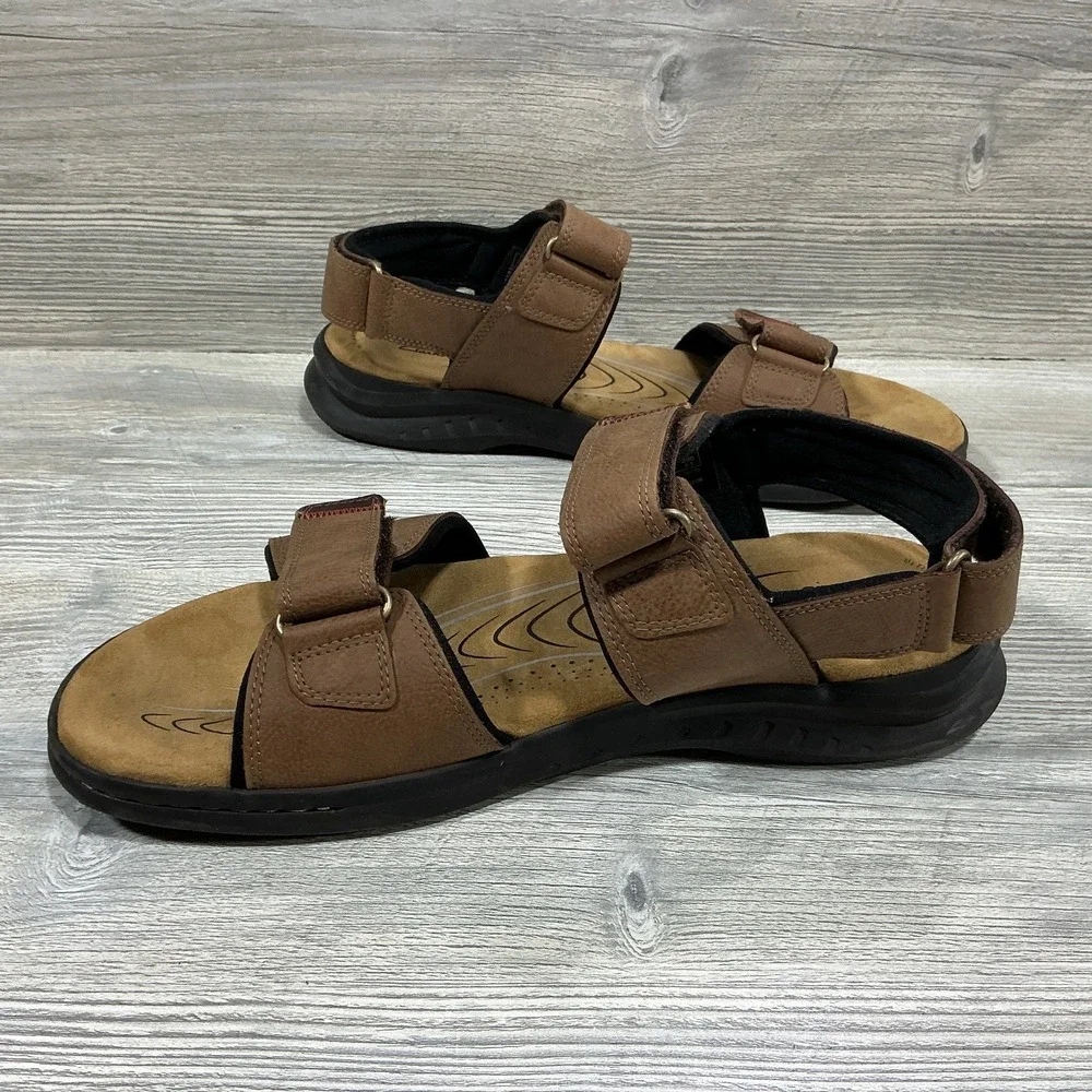 Clarks Collection 261594717110 Tan Leather Hapsford Creek Sandals Men's US 12 M